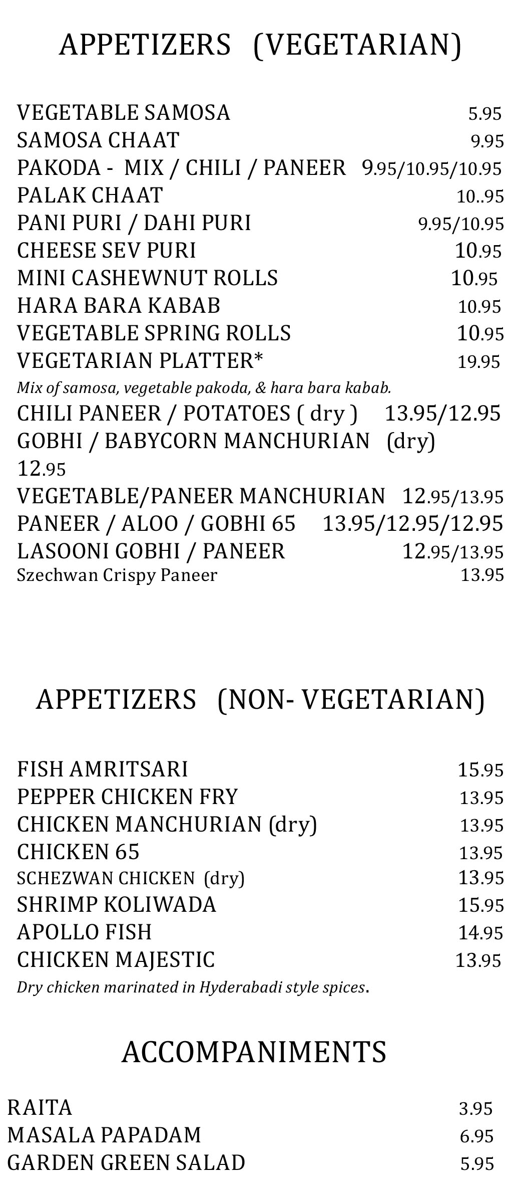 appetizers